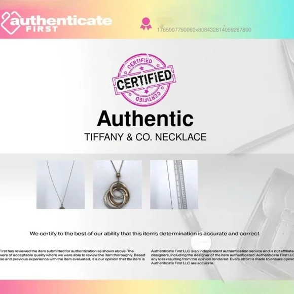 Tiffany & Co. 1837 Interlocking Circles Necklace Rubedo Rose Gold and Silver 18” - Picture 7 of 9